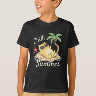 Camiseta Diseño Retro de Playa Verano Relájate