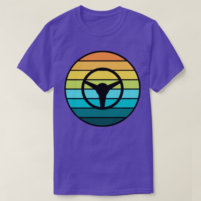 Camiseta Diseño retro de rueda de anillo (Diseño del anverso)