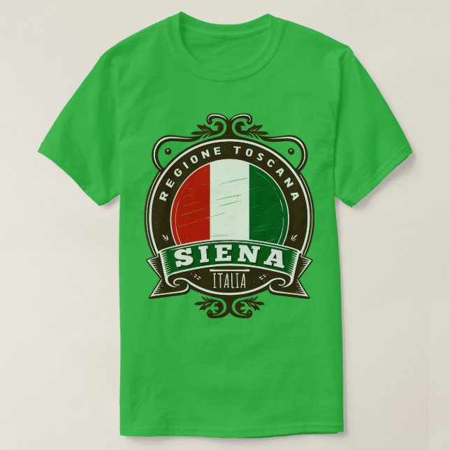 Camiseta Diseño retro de Siena Italia (Diseño del anverso)