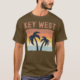 Camiseta Diseño retro del atardecer de la playa de Palm Bea