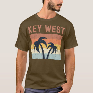 Camiseta Diseño retro del atardecer de la playa de Palm Bea