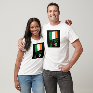 Camiseta Diseño Retro del Día de San Patricio con Bandera d