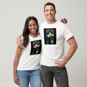 Camiseta Diseño retro del Día de San Patricio con Chica irl