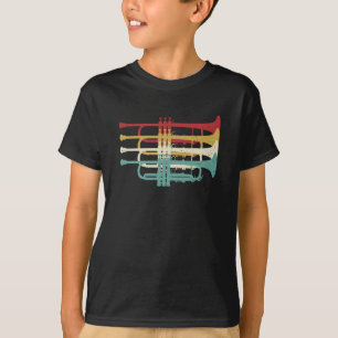 Camiseta Diseño retro del jugador de Trumpet de banda de ma