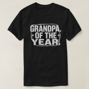 Camiseta Diseño Retro Deteriorado de Abuelo del Año