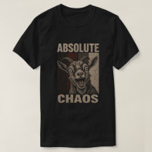 Diseño Retro Divertido Cabra Gritando Caos Absolut