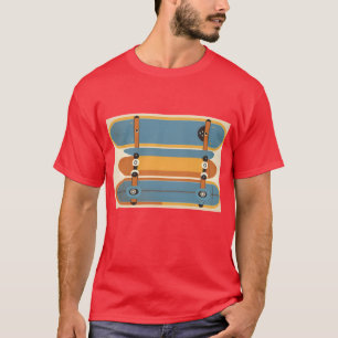 Camiseta Diseño retro divertido de patinador de los 80 y 90