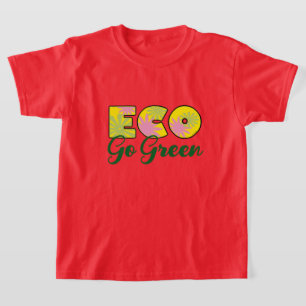 Camiseta Diseño Retro Ecológico Ve a Verde