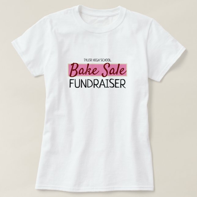 Camiseta Diseño retro, evento de venta de pasteles benéfico (Diseño del anverso)