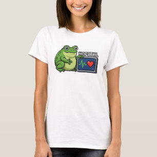 Camiseta Diseño Retro Extravagante de Rana de Arte Pixel Ho