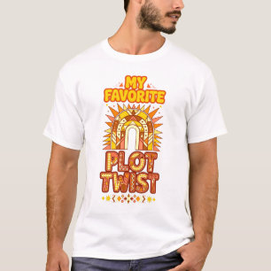 Camiseta Diseño Retro Geométrico Mi giro de trama favorito