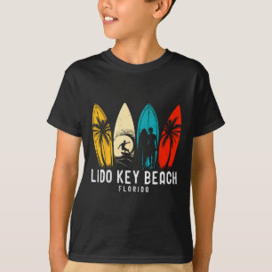 Camiseta Diseño Retro Lido Key Beach Florida Surfboarder Pa