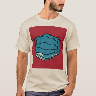 Camiseta Diseño Retro Mask Up Mantén la Calma