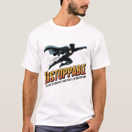 Camiseta Diseño Retro Motivacional de Superhéroe Corredor