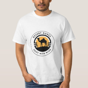 Camiseta Diseño retro para el desierto de camello dorado y 