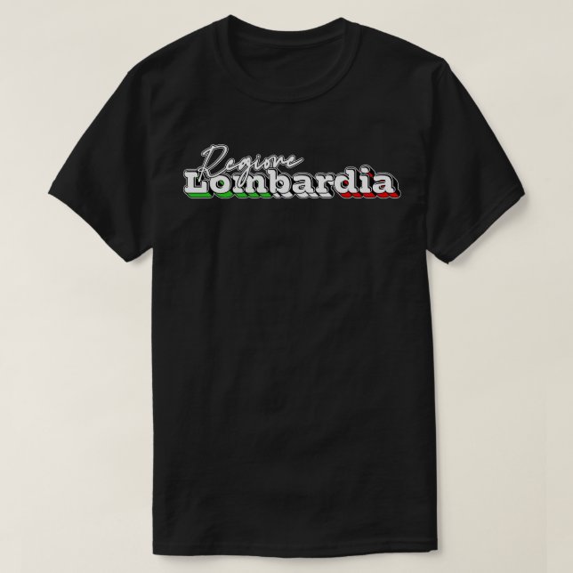 Camiseta Diseño retro regional de Lombardia (Diseño del anverso)