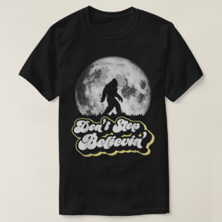 Camiseta Diseño Retro Silueta Luna Bigfoot Cree