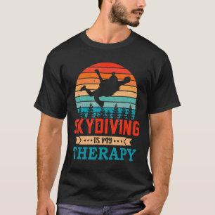 Camiseta Diseño Retro Sunset Skydiving Gits Para Funny Skyd