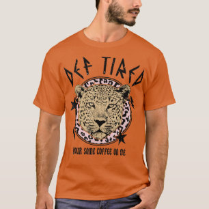 Camiseta Diseño retro vintage del Coffee Def Cansado para l