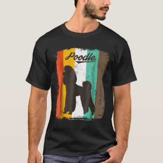 Camiseta Diseño retro vintage del perro caniche francés