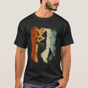 Camiseta Diseño Retro Vintage Gato Azul Ruso
