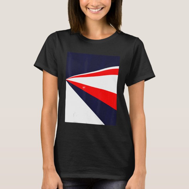 Camiseta Diseño retroactivo perspectiva azul blanco rojo (Anverso)