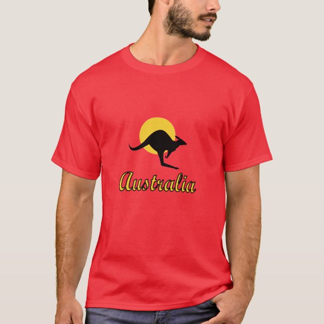 Camiseta Diseño rojo de la tierra de Australia (Anverso)