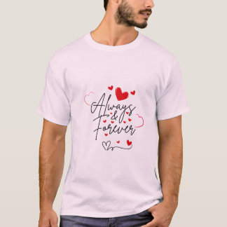 Camiseta Diseño romántico de latido cardíaco | Siempre en l