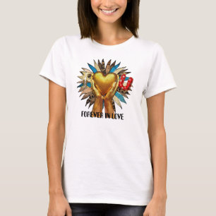 Camiseta Diseño romántico de personalizable