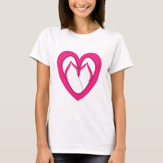 Camiseta diseño rosado 2 del flip-flop