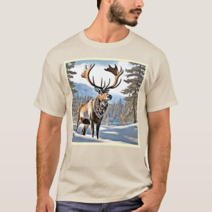 Camiseta Diseño salvaje de renos canadienses