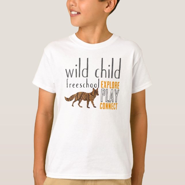 Camiseta Diseño salvaje del Fox del niño (Anverso)