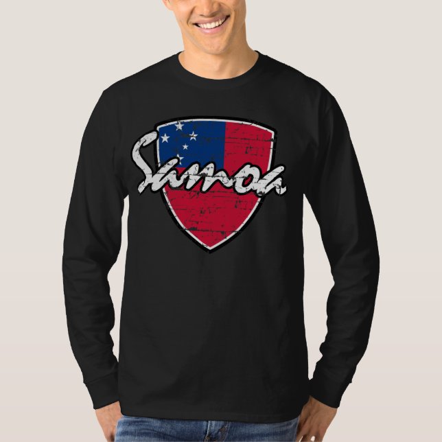 Camiseta Diseño samoano del escudo (Anverso)