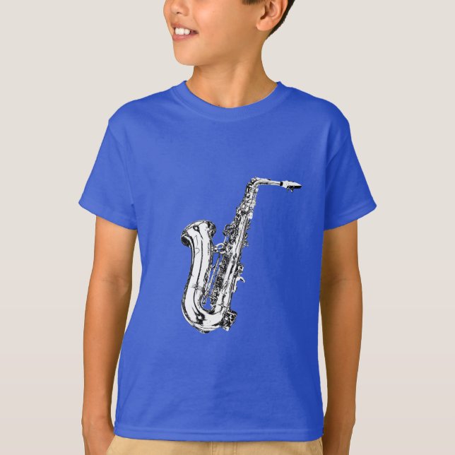 Camiseta Diseño saxofónico (Anverso)