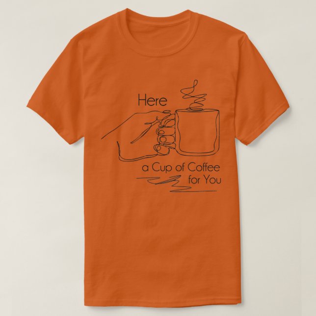 Camiseta Diseño sencillo de café (Diseño del anverso)
