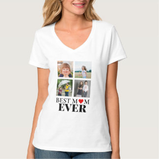 Camiseta Diseño sencillo de cuadrícula fotográfica de perso