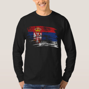 Camiseta Diseño servio fresco de la bandera