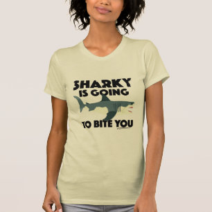 Camiseta Diseño Sharky Va A Morderte - Mujer Bella