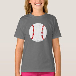 Camiseta Diseño simple de costura cardíaca de béisbol