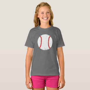 Camiseta Diseño simple de costura cardíaca de béisbol