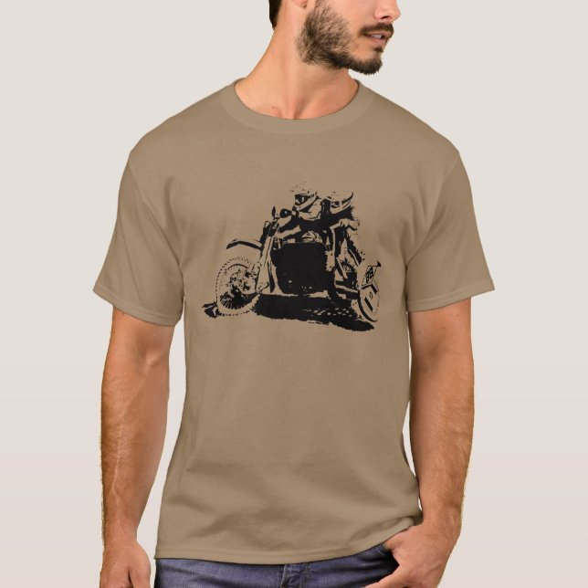 Camiseta Diseño simple de Sidecarcross (Anverso)