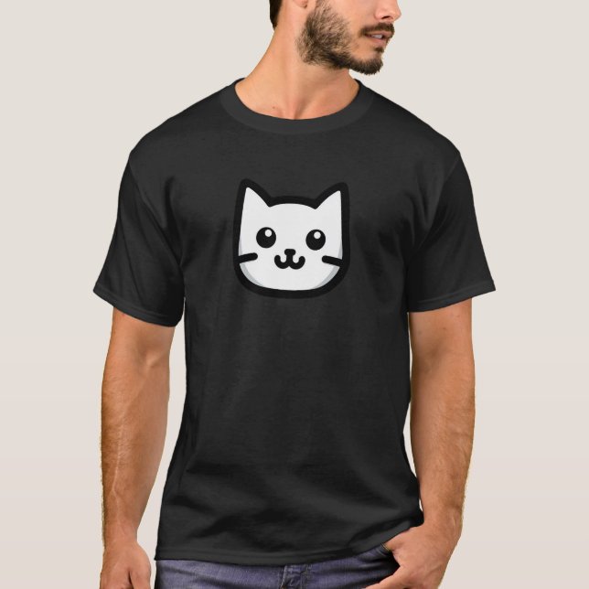 Camiseta Diseño simple de un gato (Anverso)