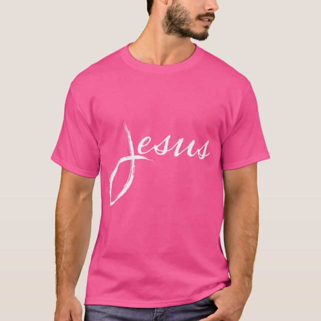 Camiseta Diseño simple para peces Jesús (Anverso)