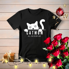 Camiseta Diseño simple y simple mujeres amante del gato bla