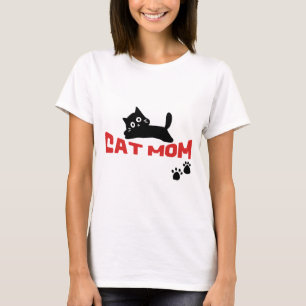 Camiseta Diseño simple y simple mujeres amante del gato neg
