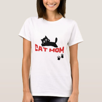 Camiseta Diseño simple y simple mujeres amante del gato neg