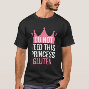 Camiseta Diseño sin gluten rosa Grasa Graciosa Princesa Glu