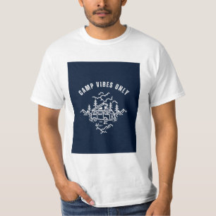 Camiseta Diseño solo vibraciones de campamento.