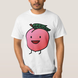 Camiseta Diseño sonriente feliz rosado Bro del melocotón