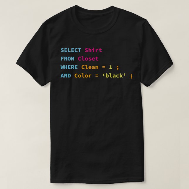 Camiseta Diseño SQL divertido para programadores SQL y anun (Diseño del anverso)
